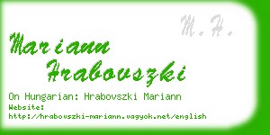 mariann hrabovszki business card